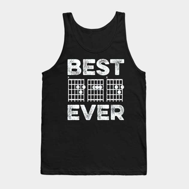 Best Dad Ever Guitar Notes Tank Top by DetourShirts